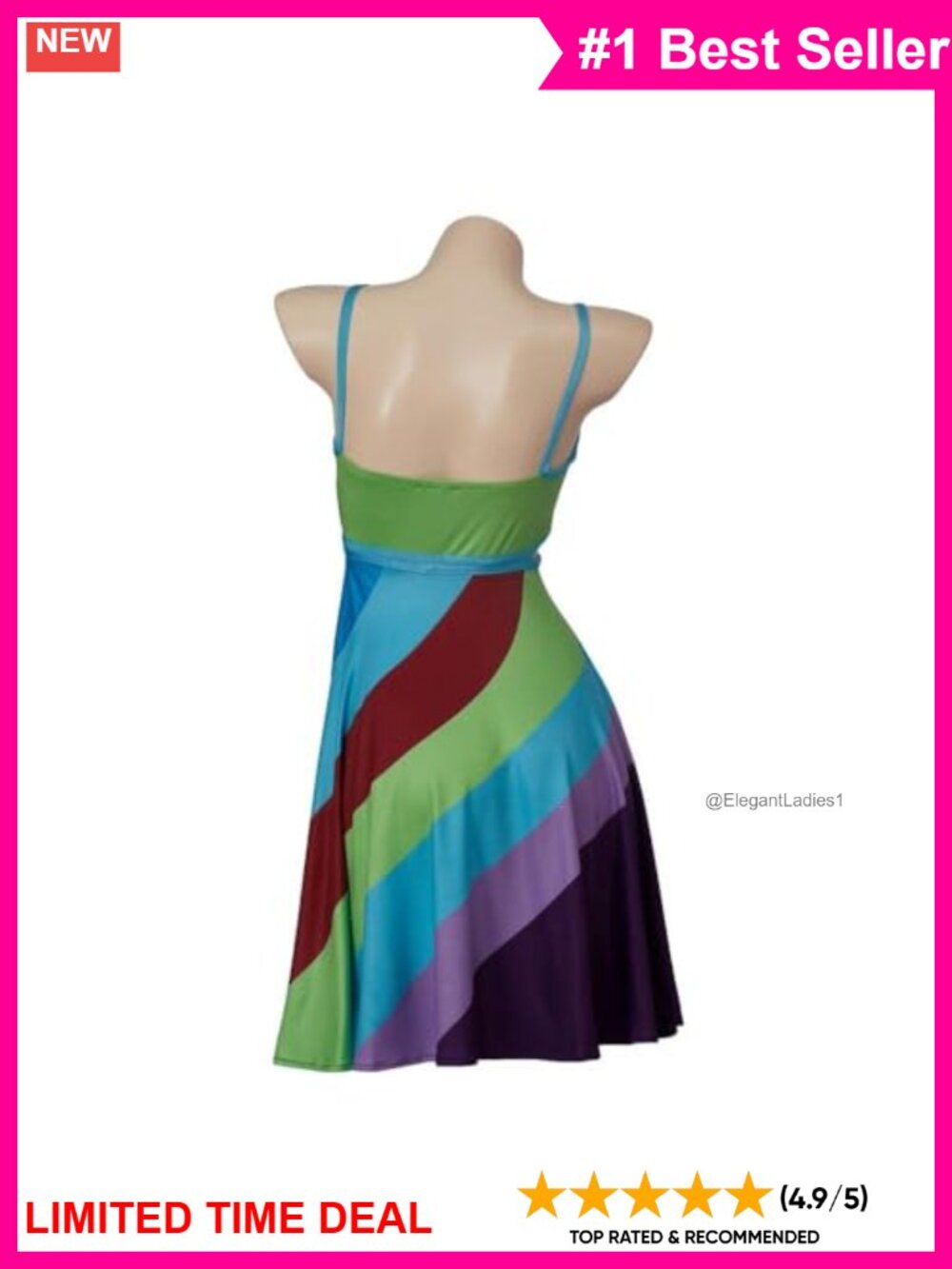 Spandex Mini Dress Bodycon Cut-Out Backless Sleeveless Club Party - Picture 4 of 5